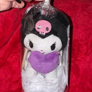Sanrio Kuromi Gift Set, plush & acrylic keychain, sanrio sticky notes, mystery